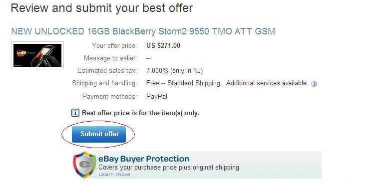 Best Offer / Make Offer
